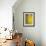 Grey And Yellow Abstract Art Painting-T30Gallery-Framed Art Print displayed on a wall