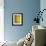 Grey And Yellow Abstract Art Painting-T30Gallery-Framed Art Print displayed on a wall