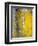 Grey And Yellow Abstract Art Painting-T30Gallery-Framed Art Print