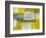 Grey and Yellow Abstract Art Painting-T30Gallery-Framed Art Print