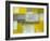 Grey and Yellow Abstract Art Painting-T30Gallery-Framed Art Print