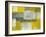 Grey and Yellow Abstract Art Painting-T30Gallery-Framed Art Print