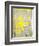 Grey and Yellow Abstract Art Painting-T30Gallery-Framed Art Print