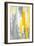 Grey and Yellow Abstract Art Painting-T30Gallery-Framed Premium Giclee Print