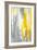 Grey and Yellow Abstract Art Painting-T30Gallery-Framed Art Print