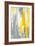 Grey and Yellow Abstract Art Painting-T30Gallery-Framed Art Print