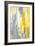 Grey and Yellow Abstract Art Painting-T30Gallery-Framed Art Print