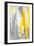 Grey and Yellow Abstract Art Painting-T30Gallery-Framed Art Print