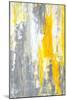 Grey and Yellow Abstract Art Painting-T30Gallery-Mounted Art Print