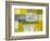 Grey and Yellow Abstract Art Painting-T30Gallery-Framed Art Print