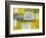 Grey and Yellow Abstract Art Painting-T30Gallery-Framed Art Print