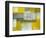 Grey and Yellow Abstract Art Painting-T30Gallery-Framed Art Print