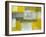 Grey and Yellow Abstract Art Painting-T30Gallery-Framed Art Print