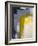 Grey And Yellow Abstract Art Painting-T30Gallery-Framed Art Print