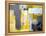 Grey And Yellow Abstract Art Painting-T30Gallery-Framed Stretched Canvas