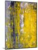 Grey And Yellow Abstract Art Painting-T30Gallery-Mounted Art Print