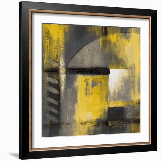 Grey and Yellow Soiree I-Lanie Loreth-Framed Art Print