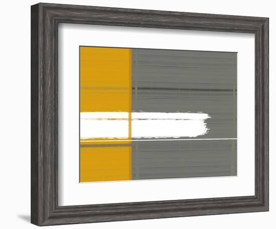 Grey and Yellow-NaxArt-Framed Art Print