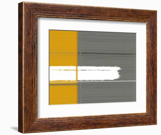 Grey and Yellow-NaxArt-Framed Art Print