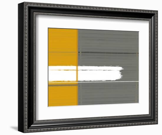 Grey and Yellow-NaxArt-Framed Art Print