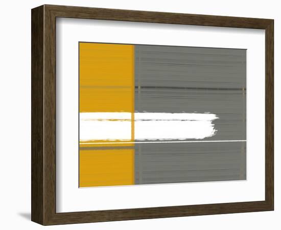 Grey and Yellow-NaxArt-Framed Premium Giclee Print