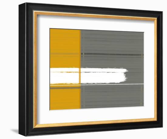 Grey and Yellow-NaxArt-Framed Premium Giclee Print