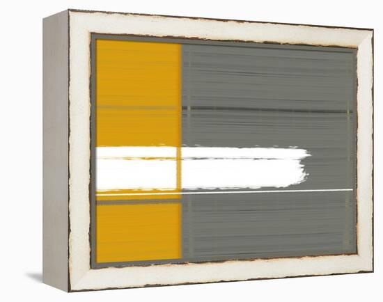 Grey and Yellow-NaxArt-Framed Stretched Canvas