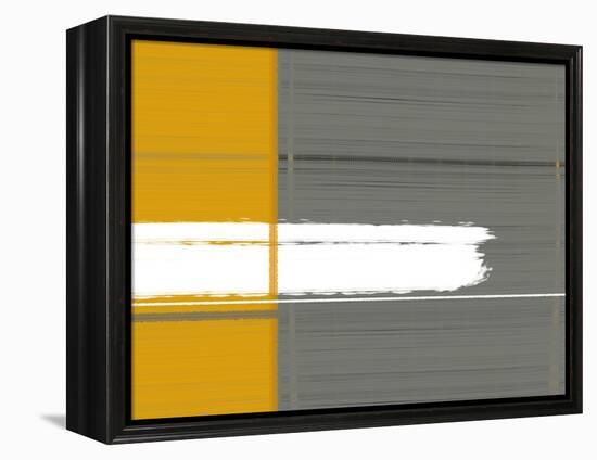 Grey and Yellow-NaxArt-Framed Stretched Canvas