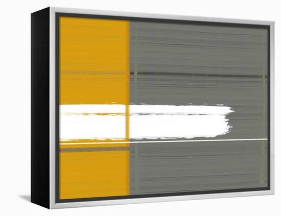 Grey and Yellow-NaxArt-Framed Stretched Canvas