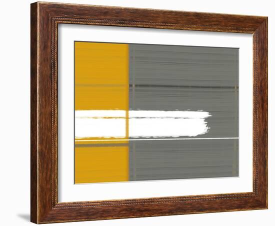 Grey and Yellow-NaxArt-Framed Art Print