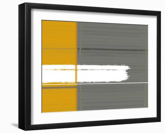 Grey and Yellow-NaxArt-Framed Art Print