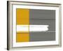 Grey and Yellow-NaxArt-Framed Art Print