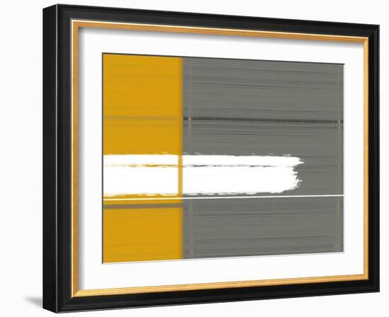 Grey and Yellow-NaxArt-Framed Art Print