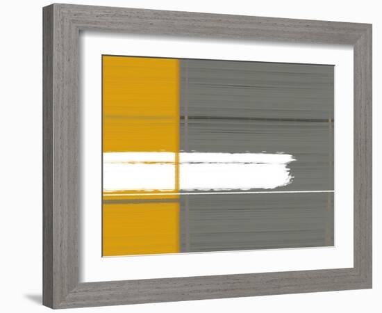 Grey and Yellow-NaxArt-Framed Art Print