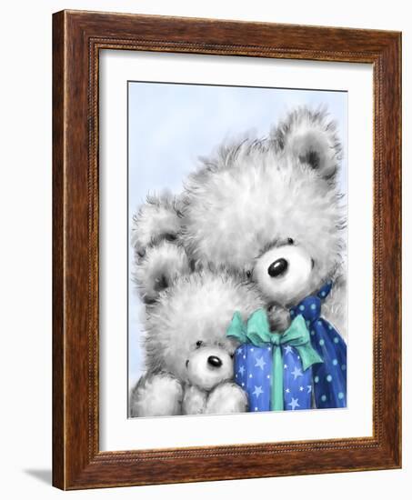 Grey Bears Father’s Day-MAKIKO-Framed Giclee Print