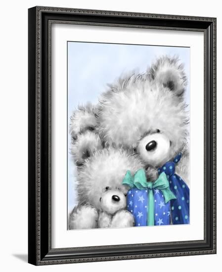 Grey Bears Father’s Day-MAKIKO-Framed Giclee Print