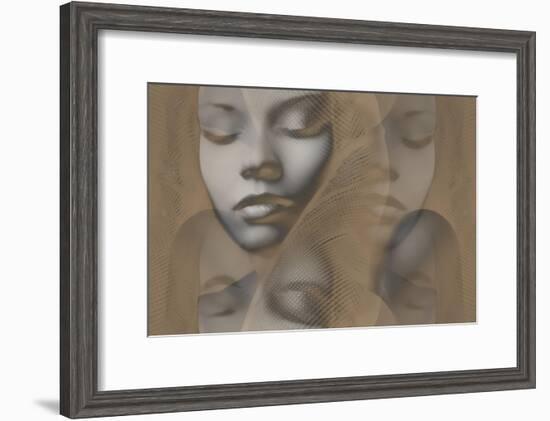 Grey Beauty-NaxArt-Framed Art Print