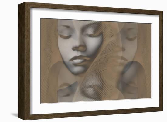 Grey Beauty-NaxArt-Framed Art Print
