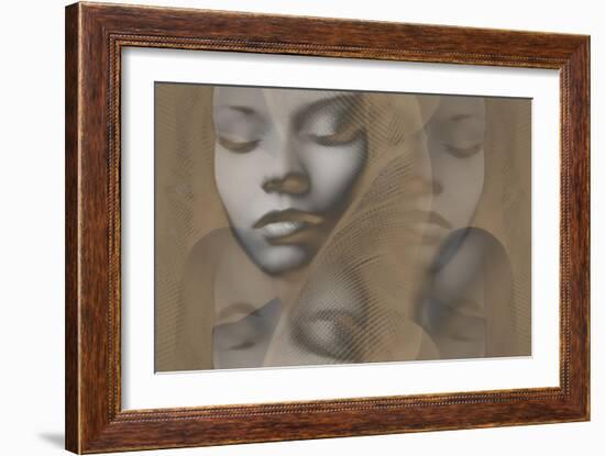 Grey Beauty-NaxArt-Framed Art Print