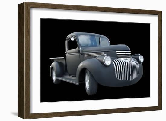 Grey Chevy Pickup Truck-Lori Hutchison-Framed Photographic Print