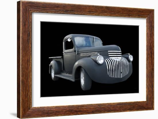 Grey Chevy Pickup Truck-Lori Hutchison-Framed Photographic Print