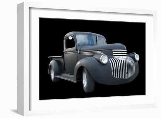 Grey Chevy Pickup Truck-Lori Hutchison-Framed Photographic Print