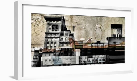 Grey City Landscape-Jean-François Dupuis-Framed Art Print