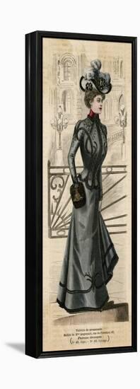 Grey Costume 1899-null-Framed Stretched Canvas