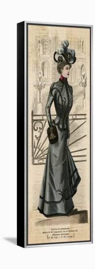 Grey Costume 1899-null-Framed Stretched Canvas