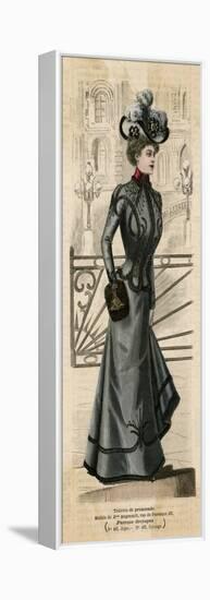 Grey Costume 1899-null-Framed Stretched Canvas