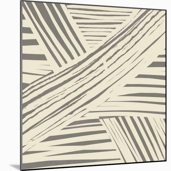 Grey Diagonal Stripe Pattern-Little Dean-Mounted Photographic Print