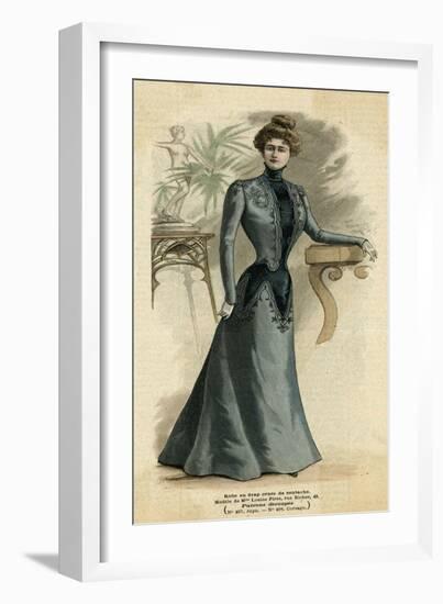 Grey Dress, Soutache 1899-null-Framed Art Print