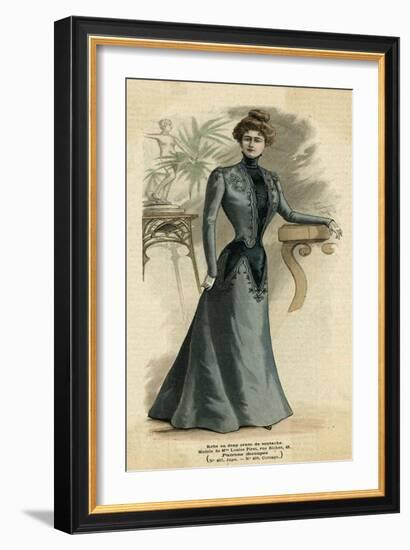 Grey Dress, Soutache 1899-null-Framed Art Print