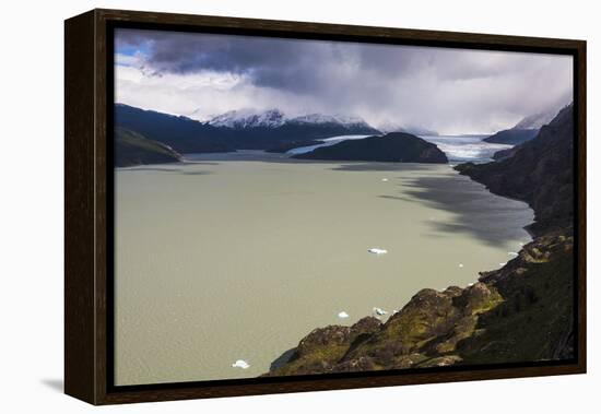 Grey Lake (Lago Grey) and Grey Glacier (Glaciar Grey), Patagonia, Chile-Matthew Williams-Ellis-Framed Premier Image Canvas